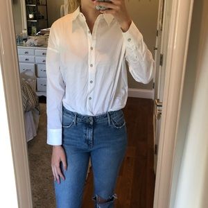 Button Down Long Sleeve Blouse